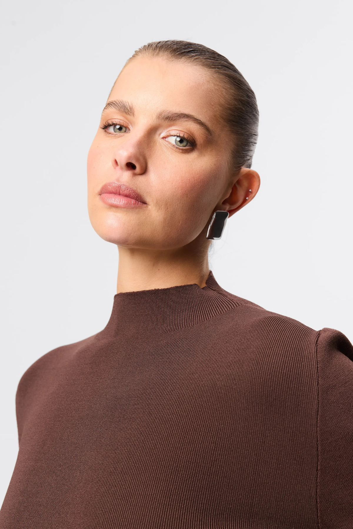 WINDSOR KNIT TOP CHOCOLATE
