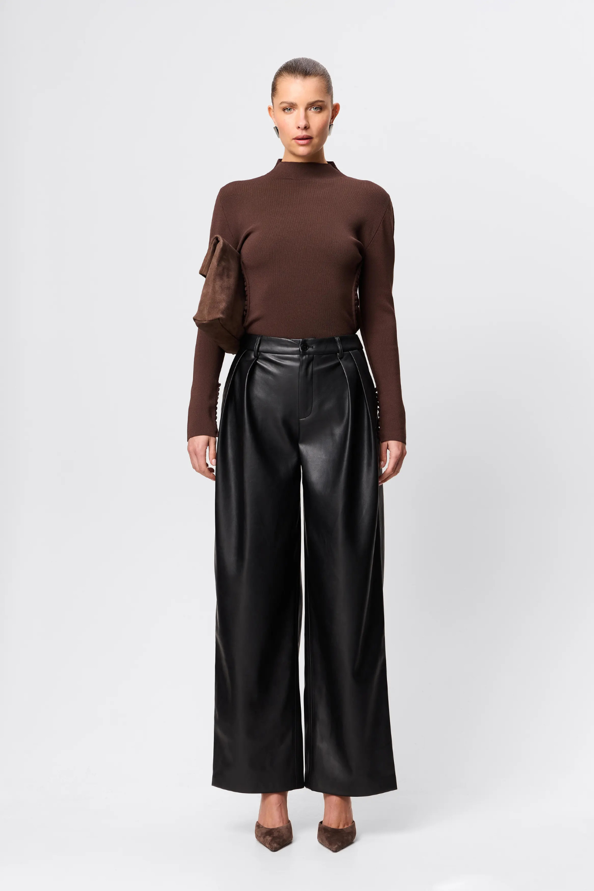 WINDSOR KNIT TOP CHOCOLATE
