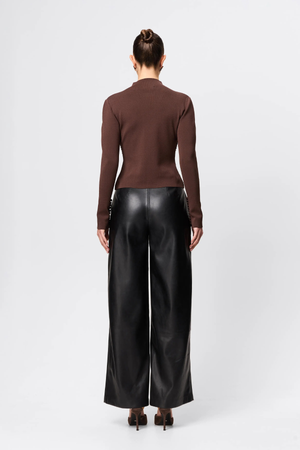 WINDSOR KNIT TOP CHOCOLATE