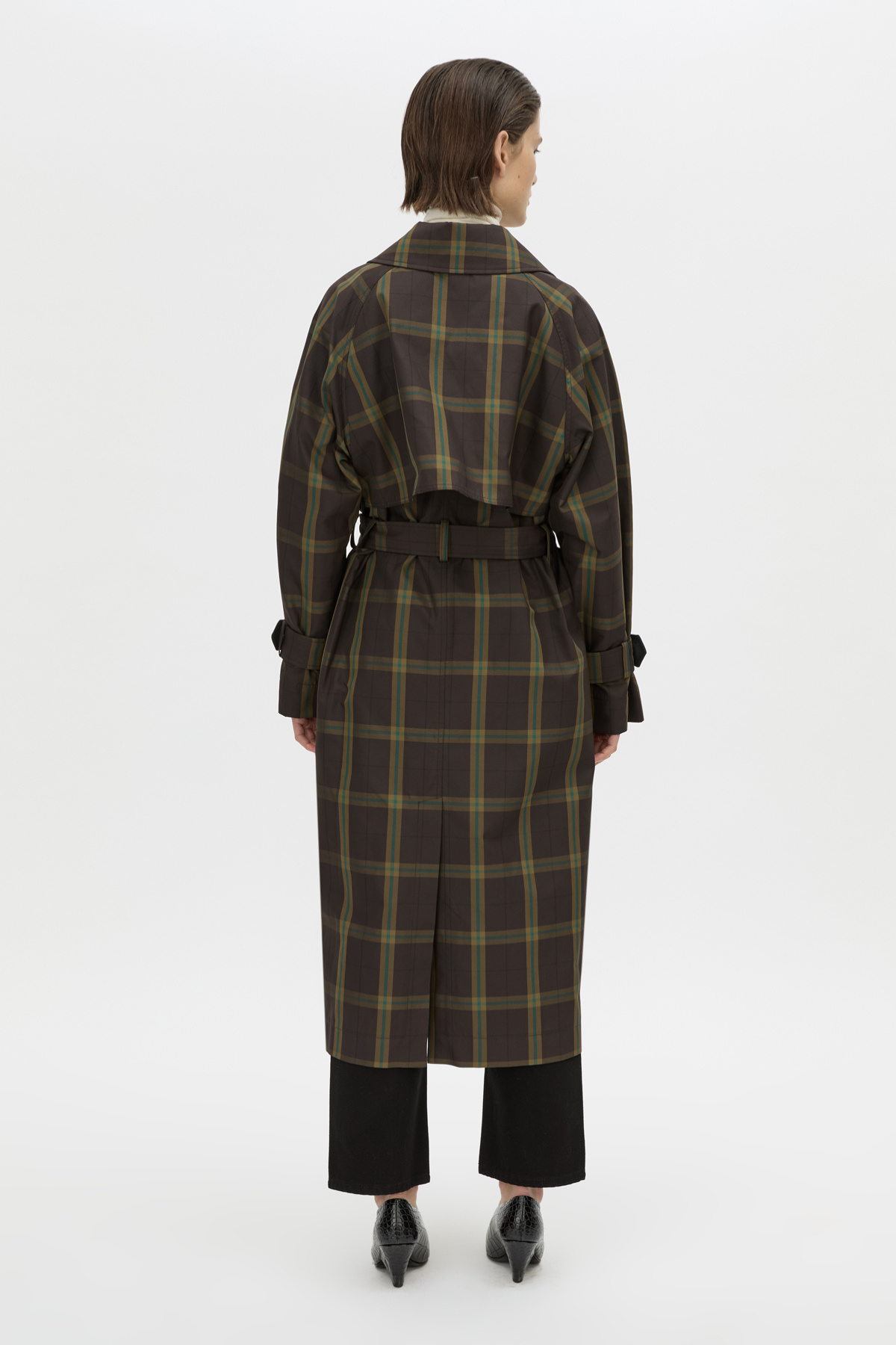 WINTON CHECK TRENCH COAT ESPRESSO CHECK