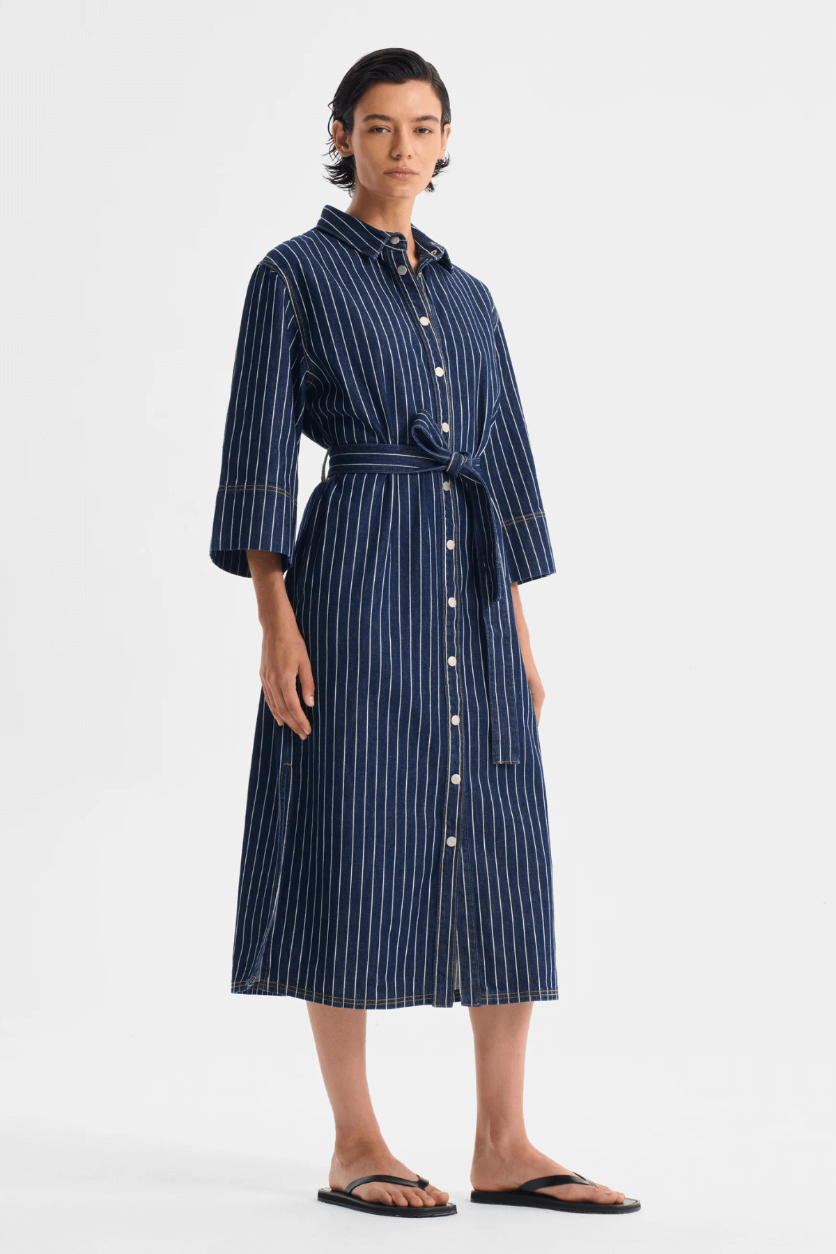 WYATT DENIM DRESS STRIPE