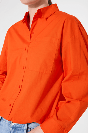 Z0019 LADIES SHIRT TANGERINE RED