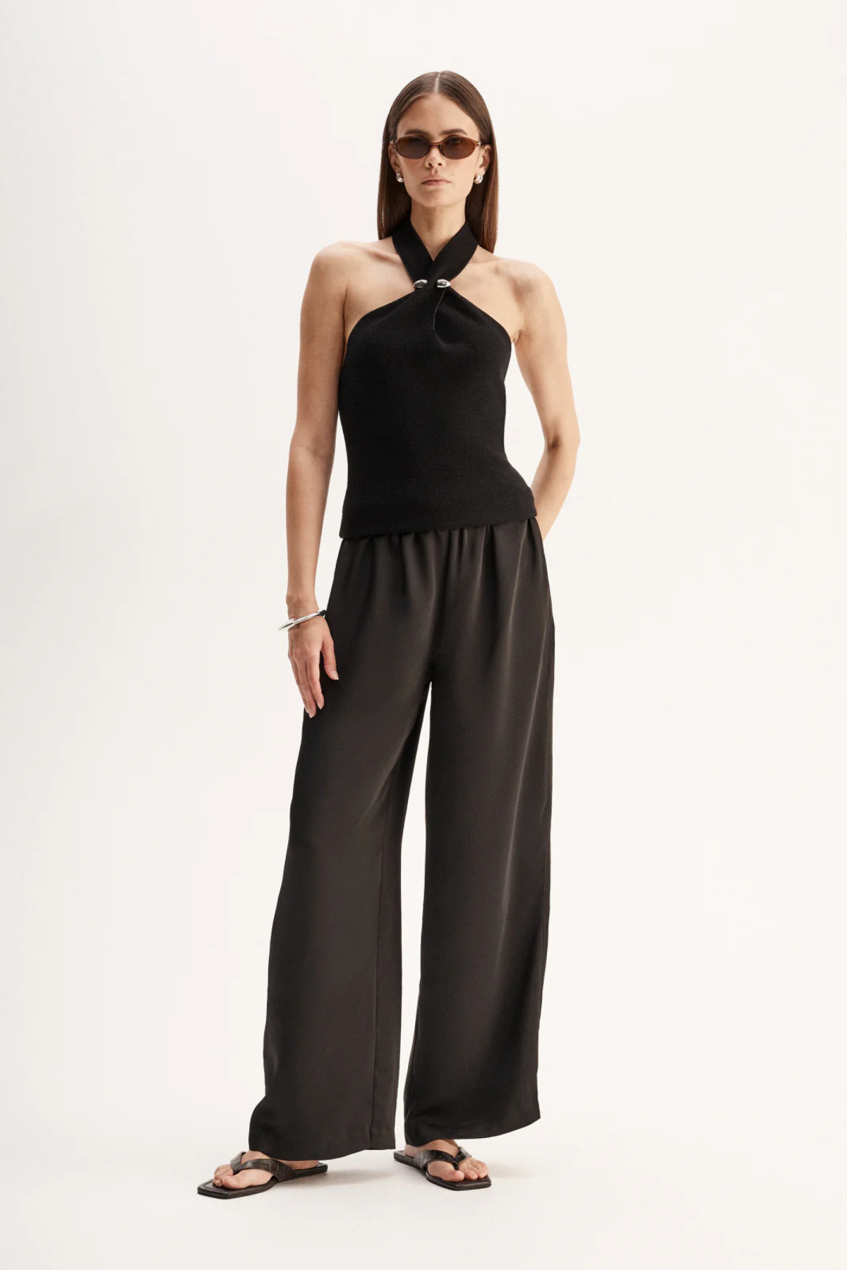 ZINNIA KNIT TOP BLACK