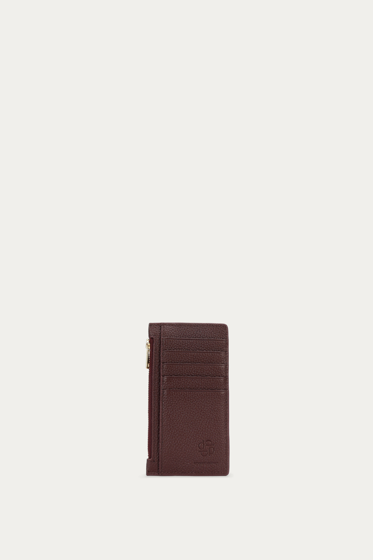 ZIP CARD HOLDER DARK CHERRY