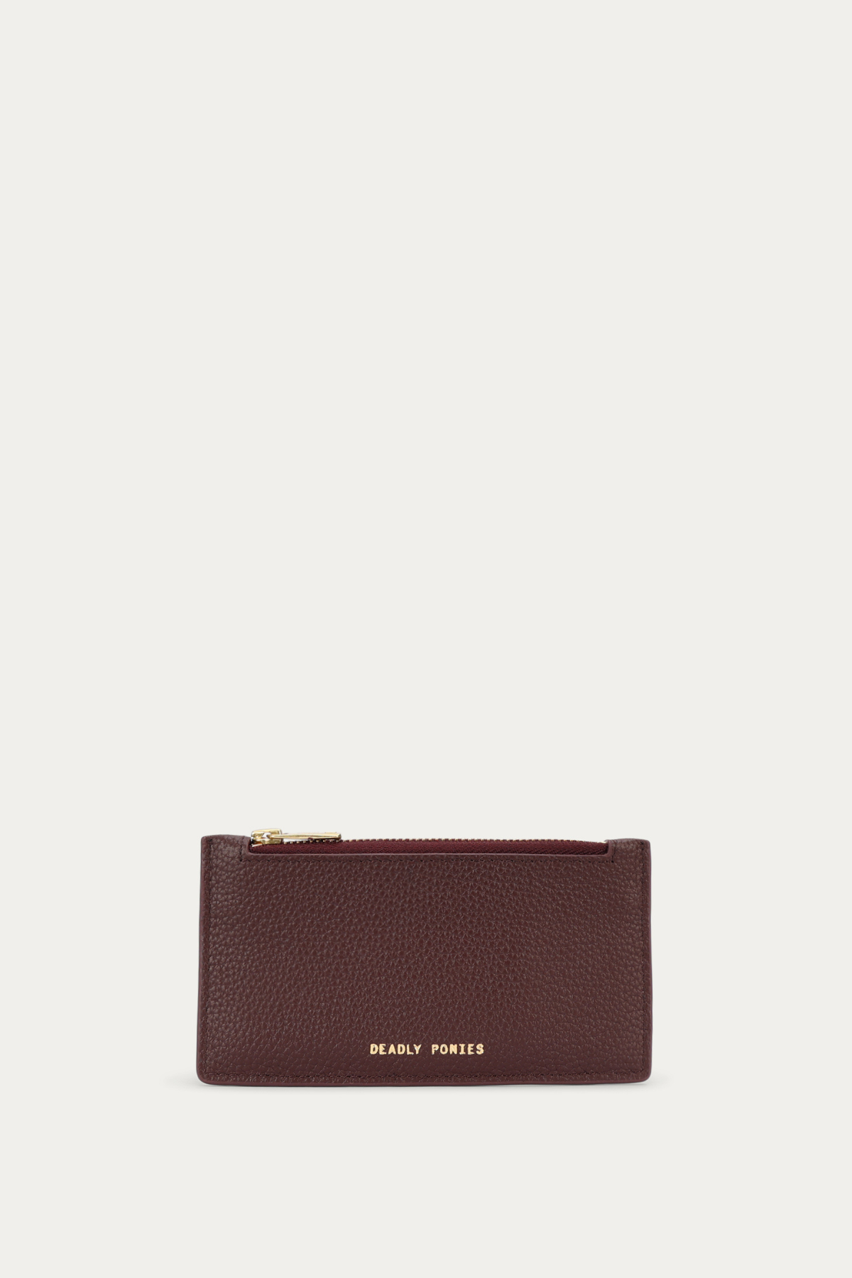 ZIP CARD HOLDER DARK CHERRY