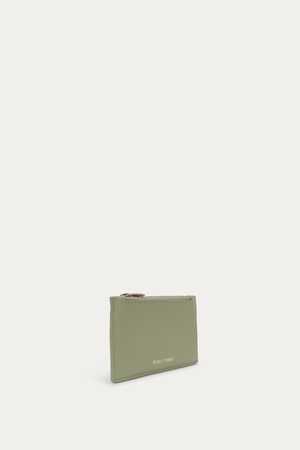 ZIP CARD HOLDER SAGE