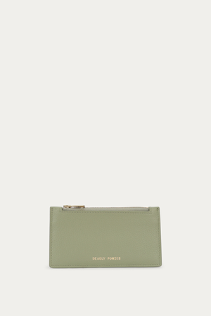 ZIP CARD HOLDER SAGE