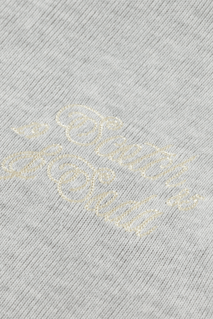 ZIP THROUGH INTERLOCK HOODIE LIGHT GREY MELANGE