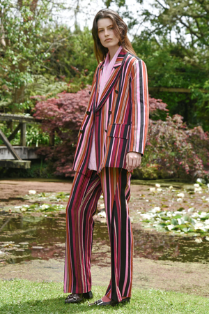 ZIP TO BE SQUARE PANT PINK MULTI STRIPE
