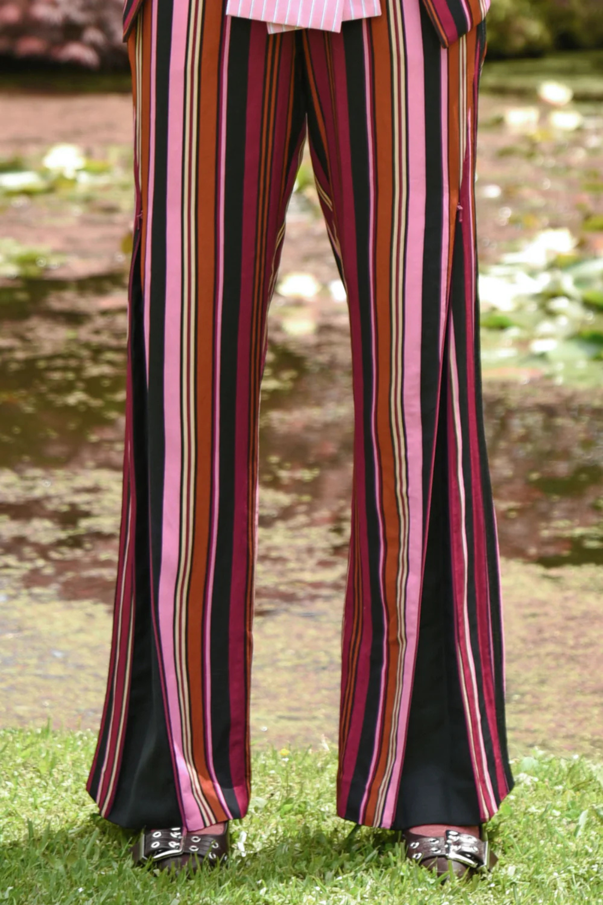 ZIP TO BE SQUARE PANT PINK MULTI STRIPE