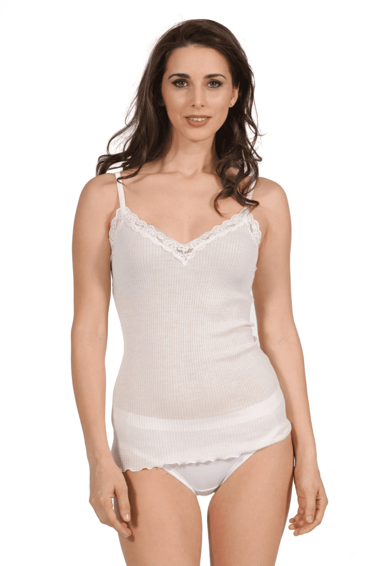 1487 V-NECK CAMI WHITE