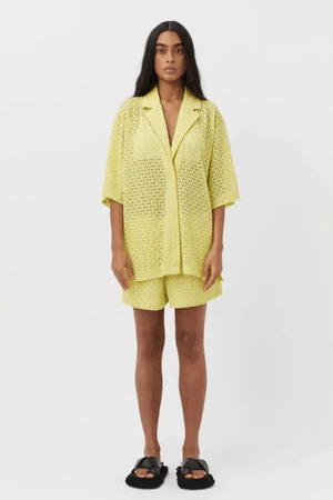 AGNA LACE SHIRT PALE LIME