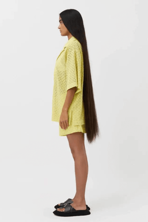 AGNA LACE SHIRT PALE LIME
