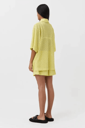 AGNA LACE SHIRT PALE LIME