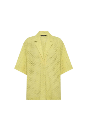 AGNA LACE SHIRT PALE LIME