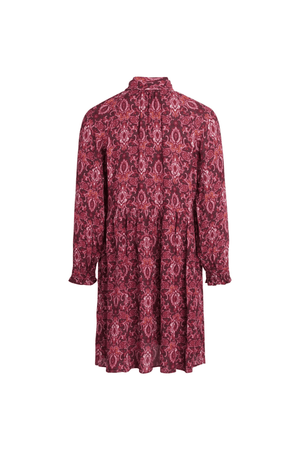 BINA DRESS PRINT RED PINK