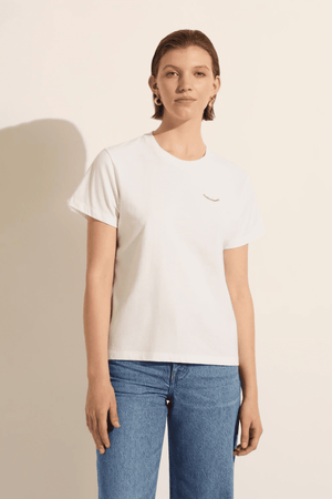 GOOD FOR HUMANITY TEE WHITE/ARMY JANE