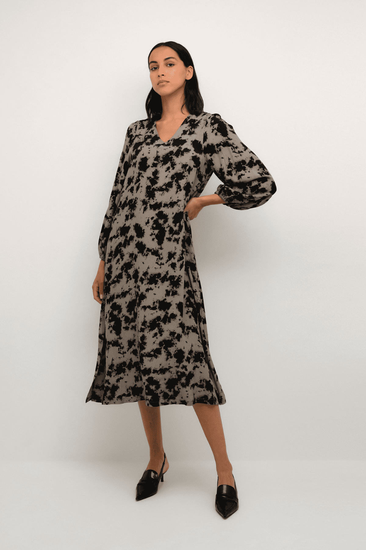 KALINKA LONG DRESS WALNUT