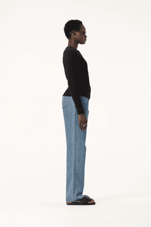 NOLA LONG SLEEVE TOP BLACK